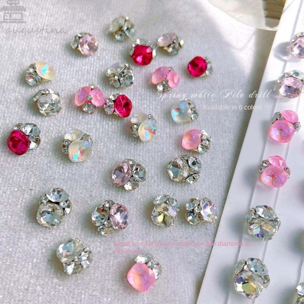 AUGUSTINA Agustina Kuku Rhinestones Pesona Kuku Manicure Aksesoris Jepang Nail Art Aurora Profiled Drills 3D Nail Art Drills