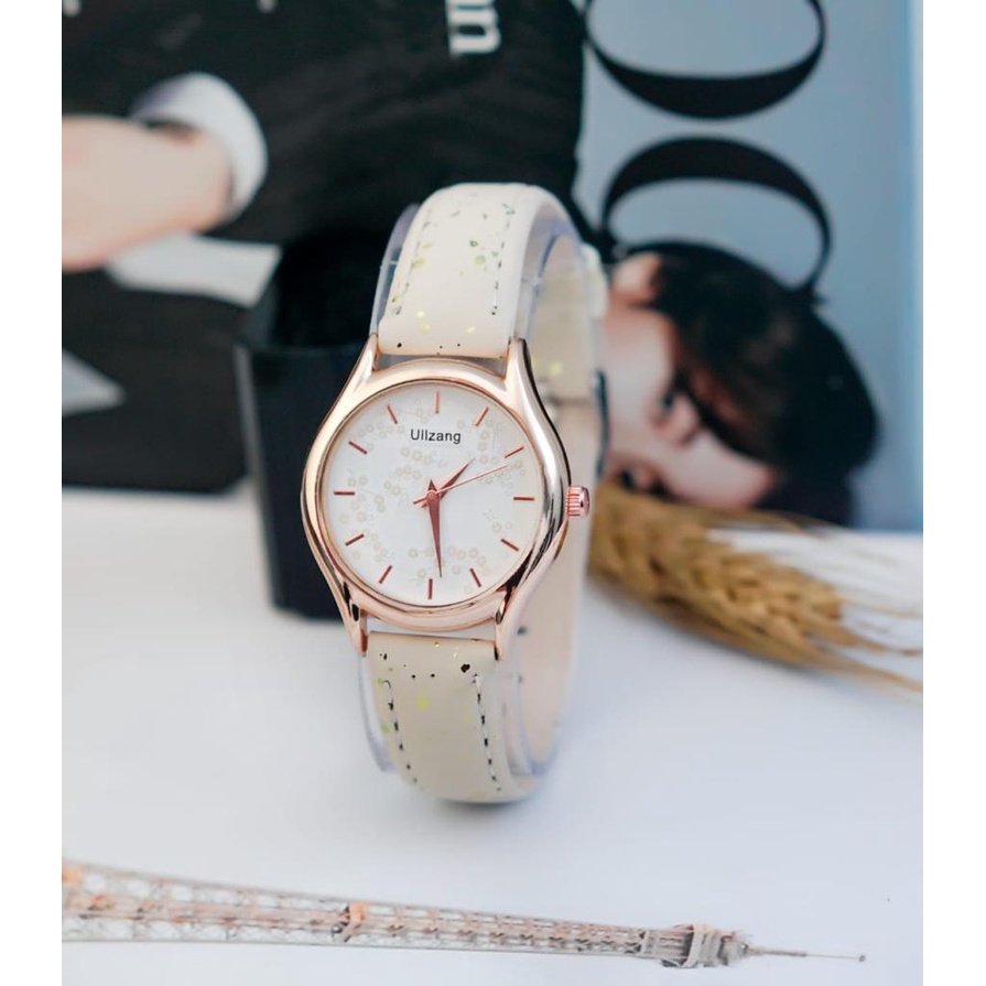 BAJ Jam Tangan Quartz Strap PU Analog Casual Gaya Retro Wanita &amp; Pria Ulzzang Watch Korean Fashion RM092