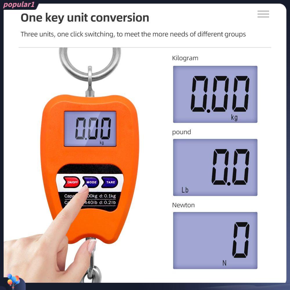 POPULAR Populer Crane Scale Professional Weight Balance Timbangan Digital LCD Heavy Duty