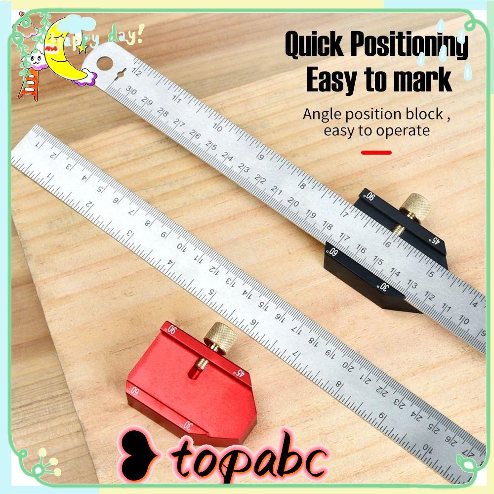 TOP Ruler Posisi Blok Profesional Pertukangan Scriber Gadget Adjustable Measuring Rulers Tools