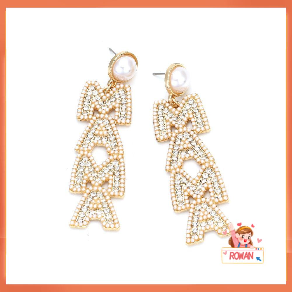 R-FLOWER 2pcs Anting MAMA Hadiah Fashion Aksesoris Perhiasan Trendi