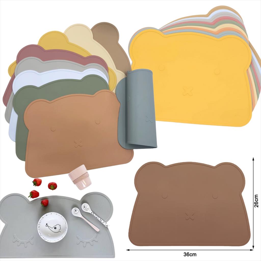 JM0042 Silicone Placemat Kids Silicone Placemat Pot Holder/ Tatakan Alas Piring Makan Makanan Anak Balita