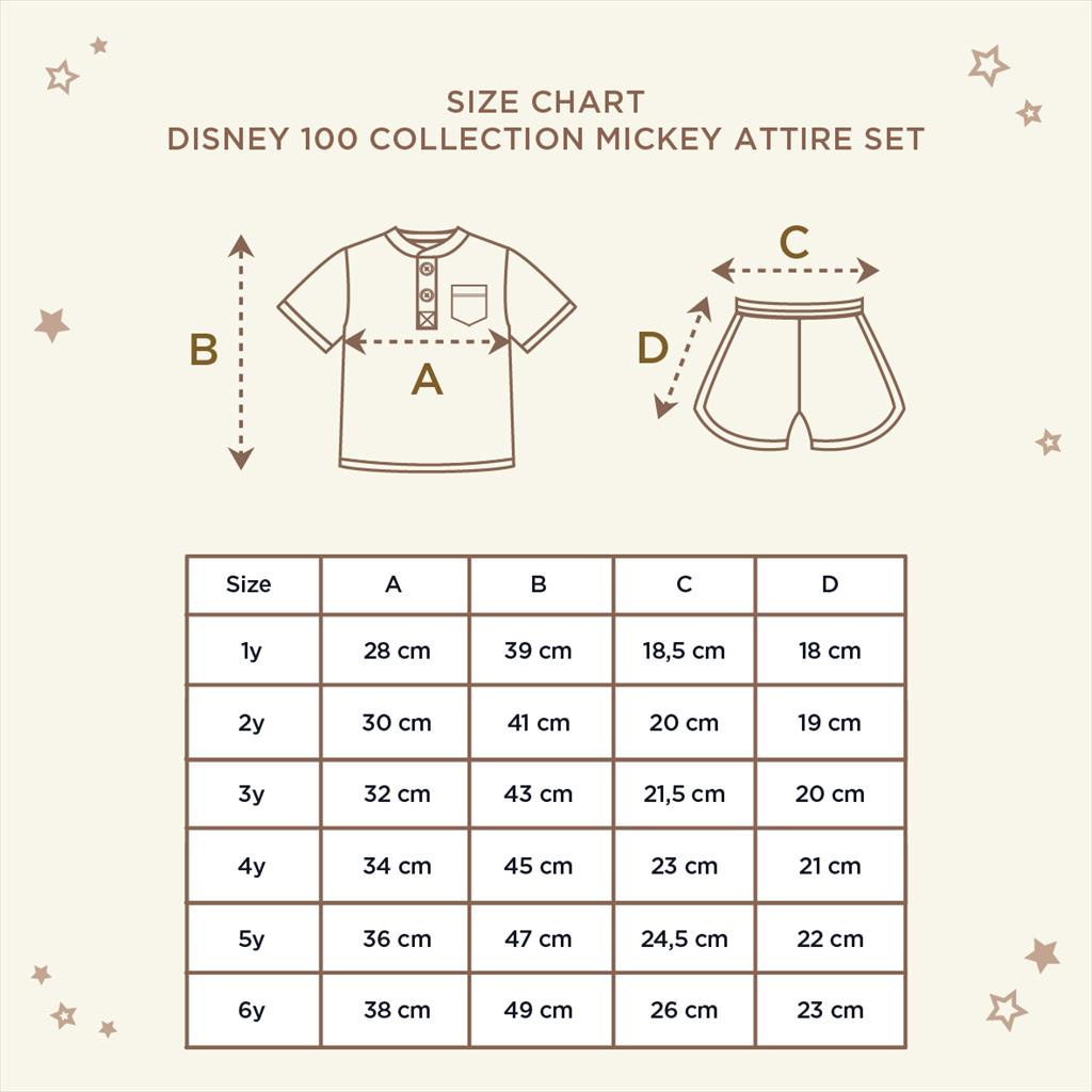 [TOMS] LITTLE PALMERHAUS (1stel) Disney 100th Mickey Attire Set Kids / Setelan Anak