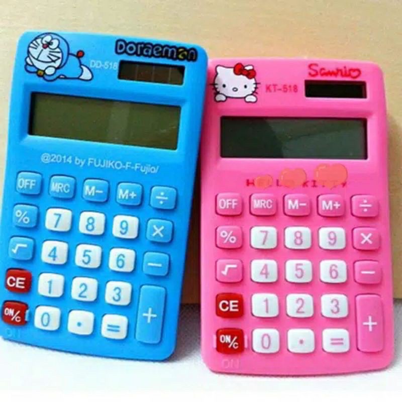 KALKULATOR KARAKTER DORAEMON CALCULATOR LUCU UNIK MINI DORA EMON HELLOKITTY HELLO KITTY HELO KITY KITTI