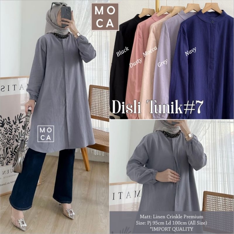 DISLI TUNIK ORI MOCA | Ld105 Rayon Crinkle Premium