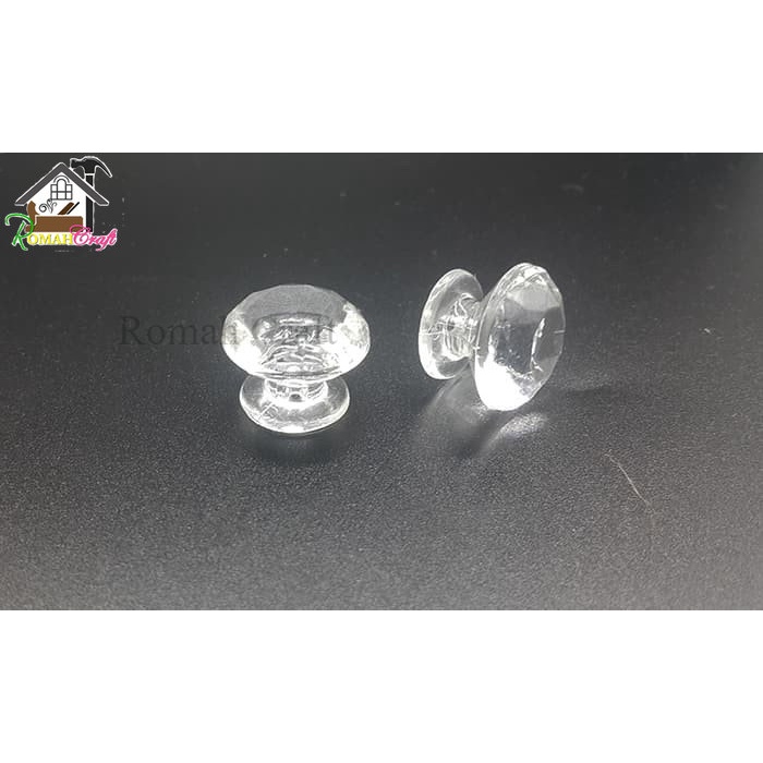 Omah Engsel - Tarikan laci akrilik 18x14 mm Tarikan kotak handle bulat Knob box M.T3