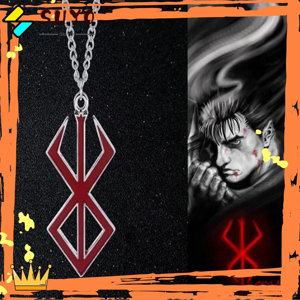 SUYO Berserk Simbol Kalung Gothic Keyring Hadiah Untuk Penggemar Norse Viking Mitologi Liontin