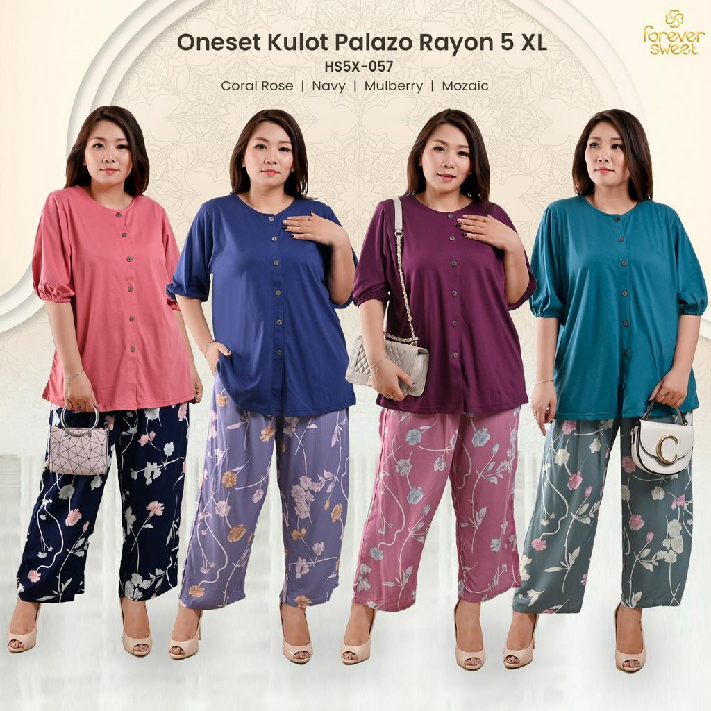FOREVER SWEET ONE SET JUMBO PREMIUM LENGAN PENDEK CELANA PANJANG