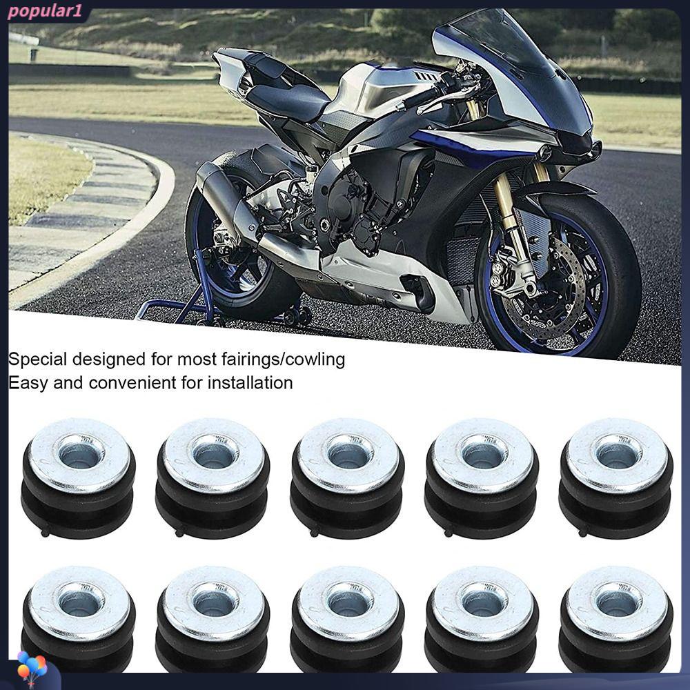 POPULAR 10pcs Cowling Rubber Gasket Tahan Lama Aksesoris Perlengkapan Motor Rubber Grommet Kit