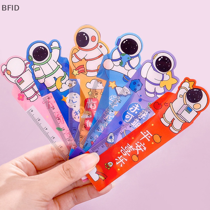 [BFID] 6pcs /set Kreatif Kartun Astronot Bookmark Penggaris Siswa al Penggaris Tulisan Inspiratif Bookmark Perlengkapan Sekolah [ID]