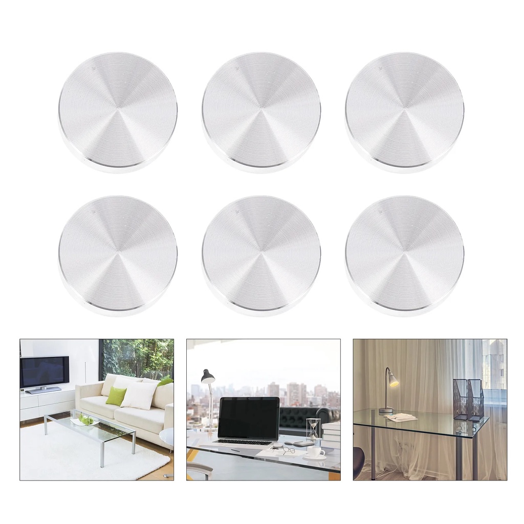 Adaptor Meja Teh Kue Kopi Bar Kaca Aksesoris/DIY Manual Rotary Stabilizer Stainless Steel Circular/Aluminium Solid Tebal Circle Disc Glass/Table Top Disc Hardware/