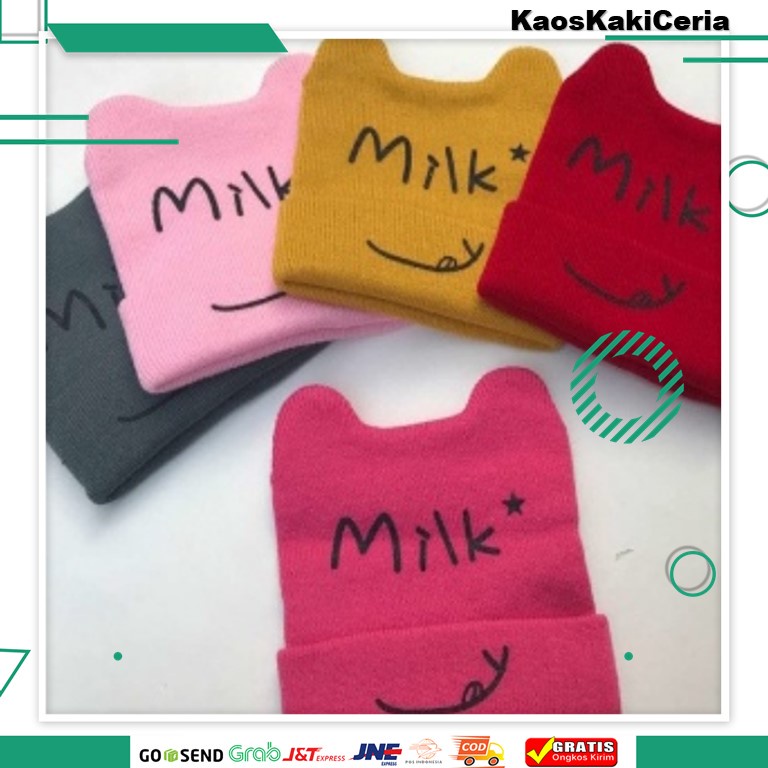 TOPI BAYI TOPI KUPLUK RAJUT TELINGA TOPI RAJUT UNISEX BAYI COWOK CEWEK TOPI KUPLUK KEREN PERLENGKAPA