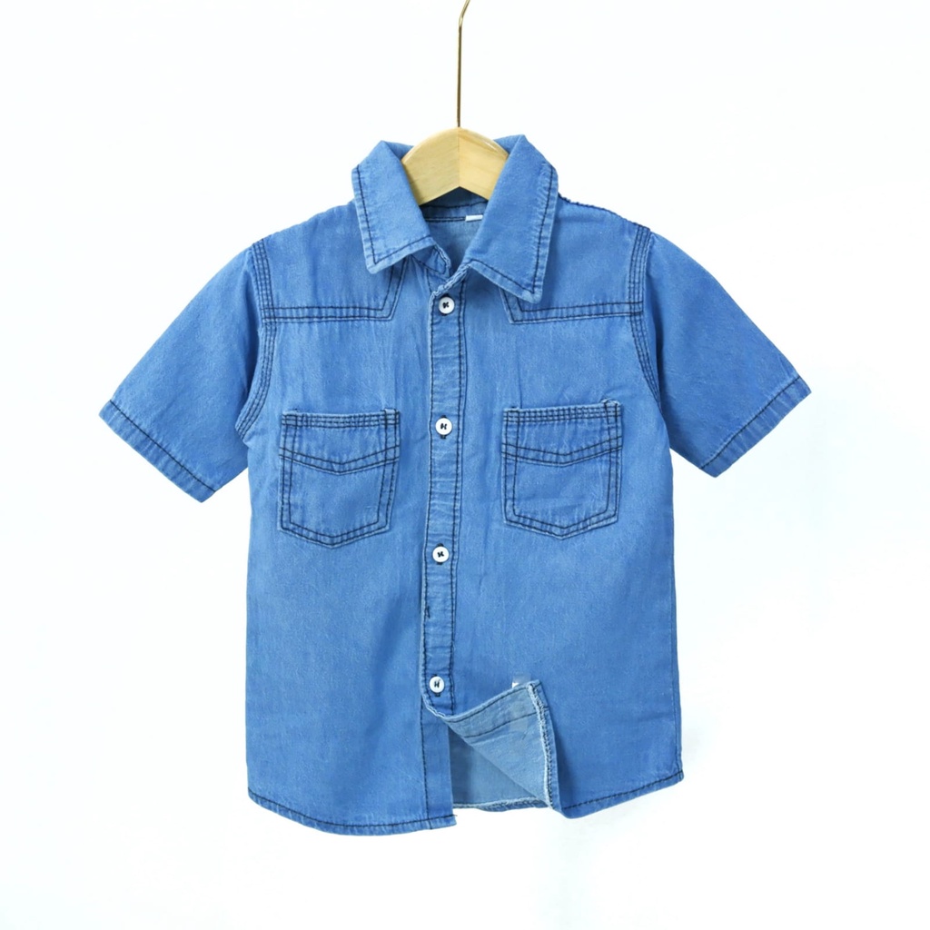 Kemeja Hem Denim Anak Cowok Jeans Anak Cowok Usia 1 -4/5 Tahun