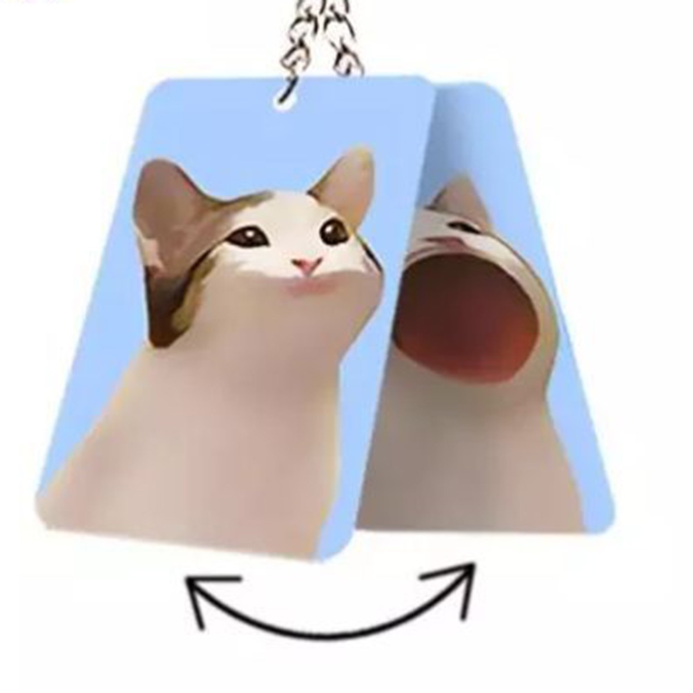 Pop Kucing Dinamis Gantungan Kunci Liontin Lucu Selebriti Internet 3D Kucing Ransel Akrilik Liontin Kreatif Mobil Gantungan Kunci Hadiah