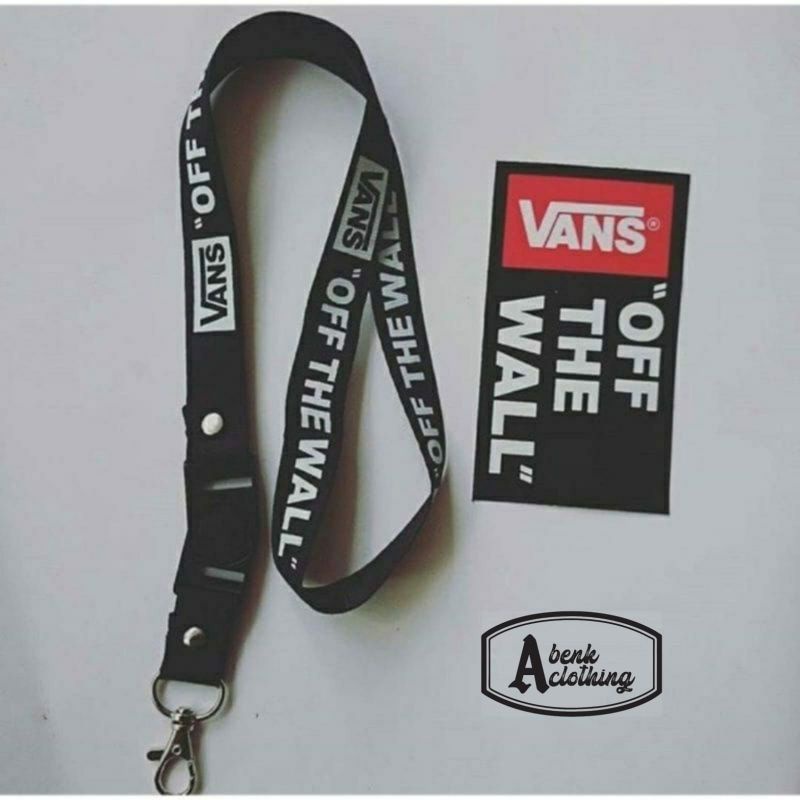 

TALI LANYARD VANS OFF THE WALL GANTUNGAN KUNCI/GANTUNGAN ID CARD/GANTUNGAN HP/GANTUNGAN FLASHDISK hitam