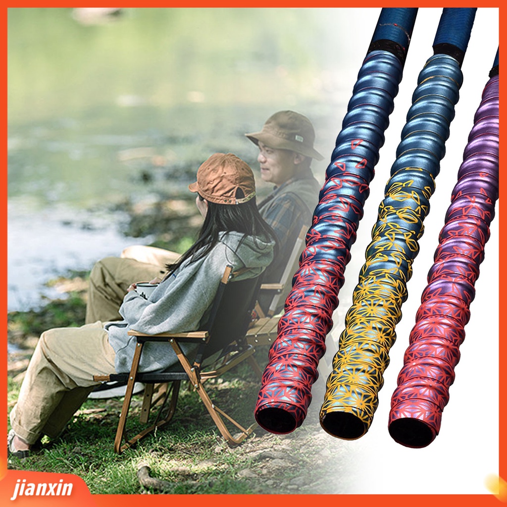 (In Stock) 4.6ft Grip Winding Strap Pola Trendi Dipanjangkan Elastis Fleksibel Serap Keringat Anti-Selip Multicolor Gradient Color Fishing Pole Wrap Dumbbell Aksesoris