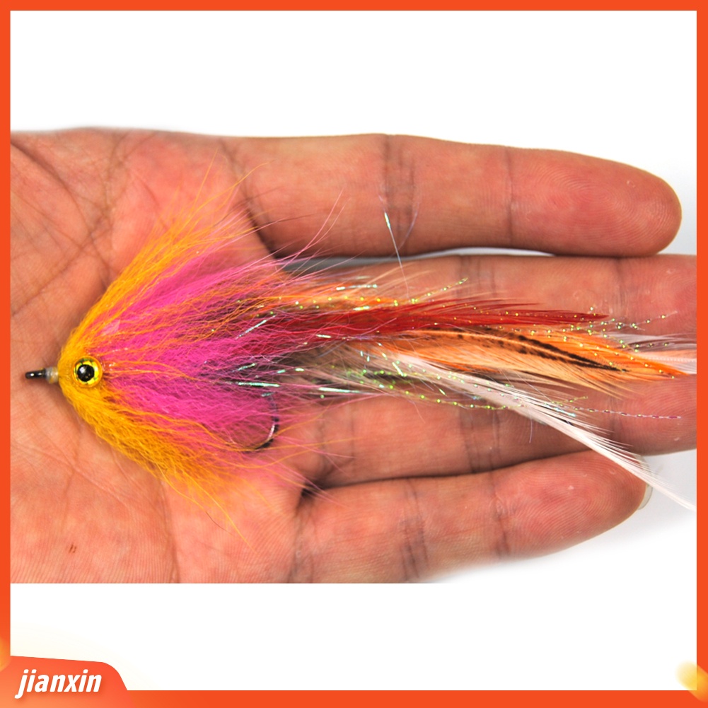 (In Stock) Pengait Tajam Bulu Trout Salmon Steelhead Pike Streamer Fly Alat Pancing Lalat