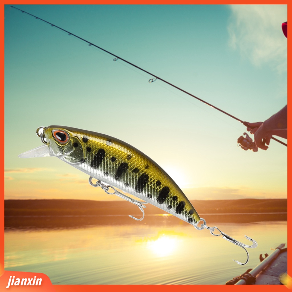 (In Stock) 5.5cm /5g Umpan Pancing Realistis Tajam Kait 3D Mata Tenggelam Berat Ikan Kecil Buatan Umpan Wobblers Crankbait Untuk Outdoor