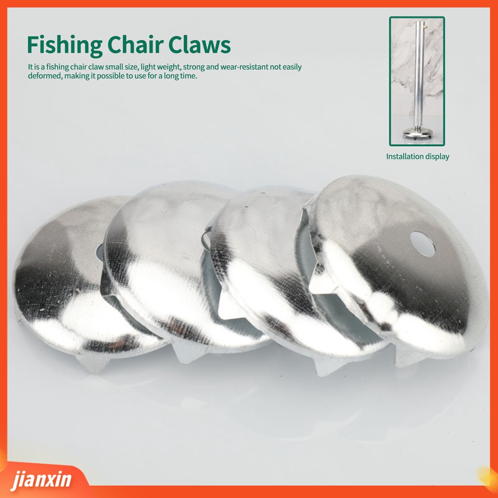 (In Stock) 1set 8cm Cakar Kursi Pancing Kuat Bantalan Beban Tahan Korosi Tahan Benturan Metal Fishing Chair Ground Claw Set Untuk Outdoor