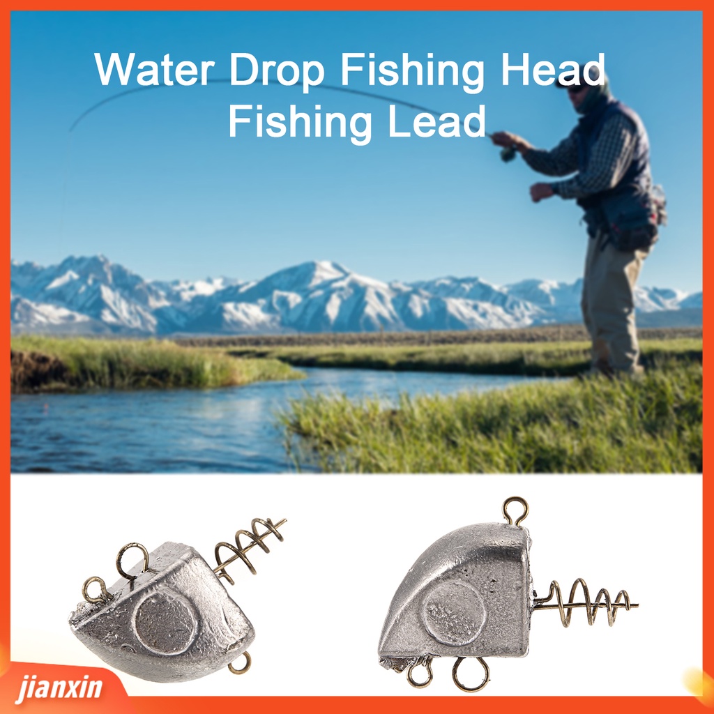 (In Stock) 30g /40g Kepala Memancing Kait Kekuatan Tinggi Anti-Gores Anti-Korosi Angling Cincin Logam Batang Laut Memimpin Liontin Memancing Luar Ruangan