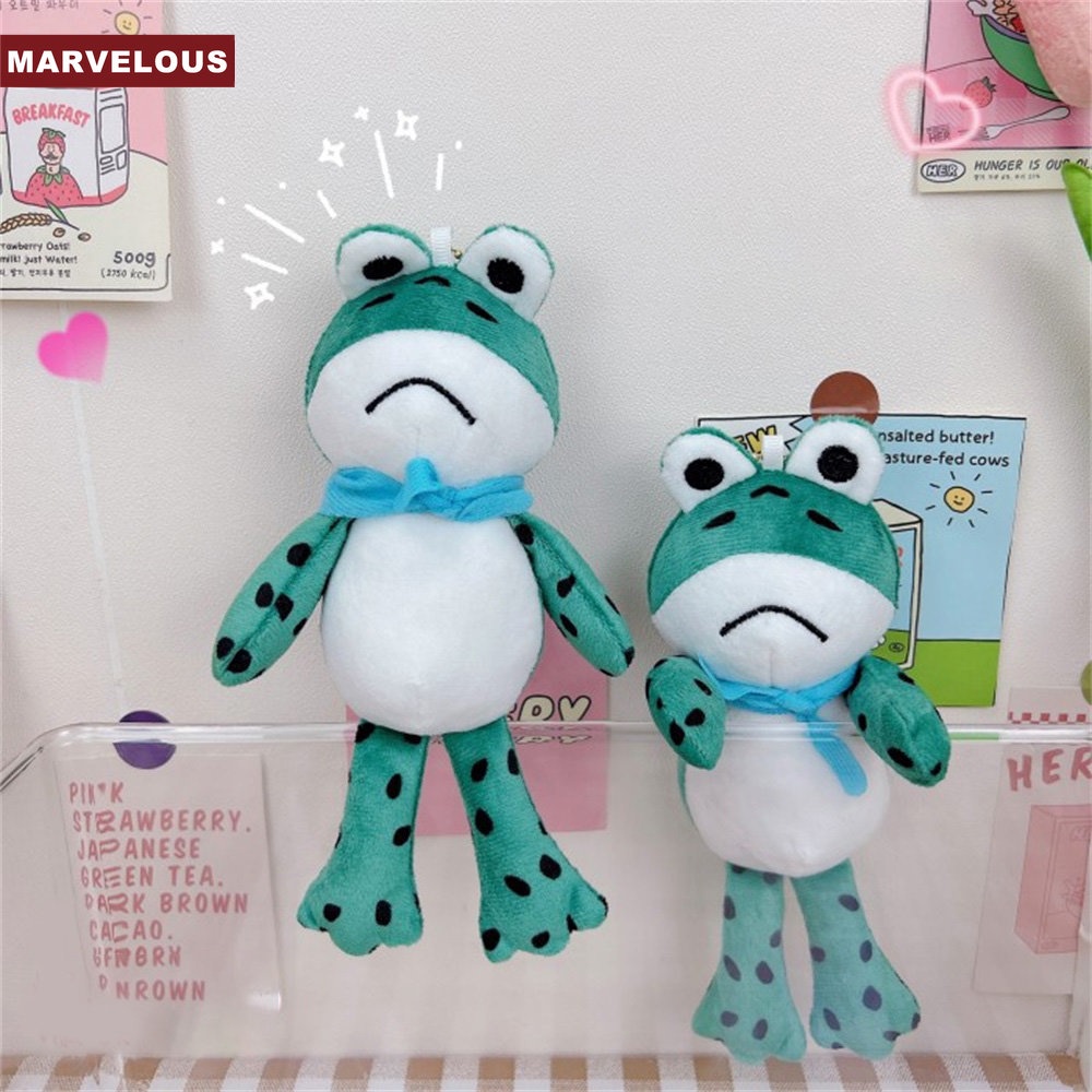 Tiktok Lonely Frog Pendant 19 cm Kaki Panjang Kodok Gantungan Kunci Mobil Kreatif Lucu Boneka Mewah Tas Liontin Gantungan Kunci