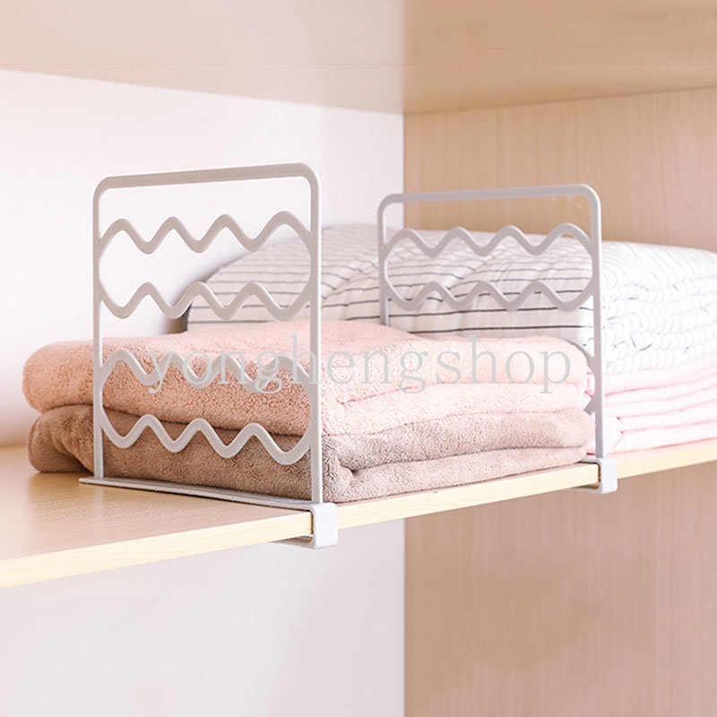 Papan Pemisah Lemari Pakaian Baju Pakaian Dalam Rak Partisi Kabinet Rak Gantungan Handuk Rak Buku Pemisah Closet Divider Stand Home Organizer