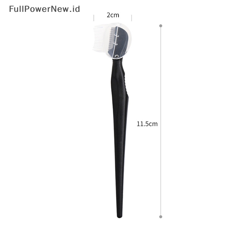 Power Beauty Tool Black Mesh Kepala Kecil Gagang Lurus Dengan Tutup Trimmer Alis ID