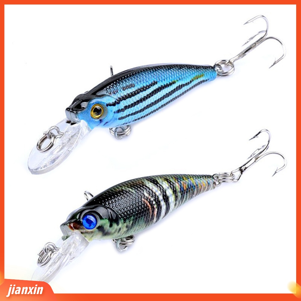 (In Stock) Colorful 3D Mata Bionic Ikan Memancing Umpan Keras Mengambang Popper Hooks Alat Umpan