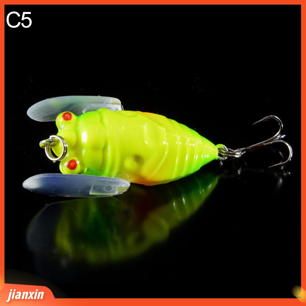 (In Stock) 1pc 4cm Fishing Tackle Lure Top Air Plastik Serangga Cicada Bass Umpan Keras