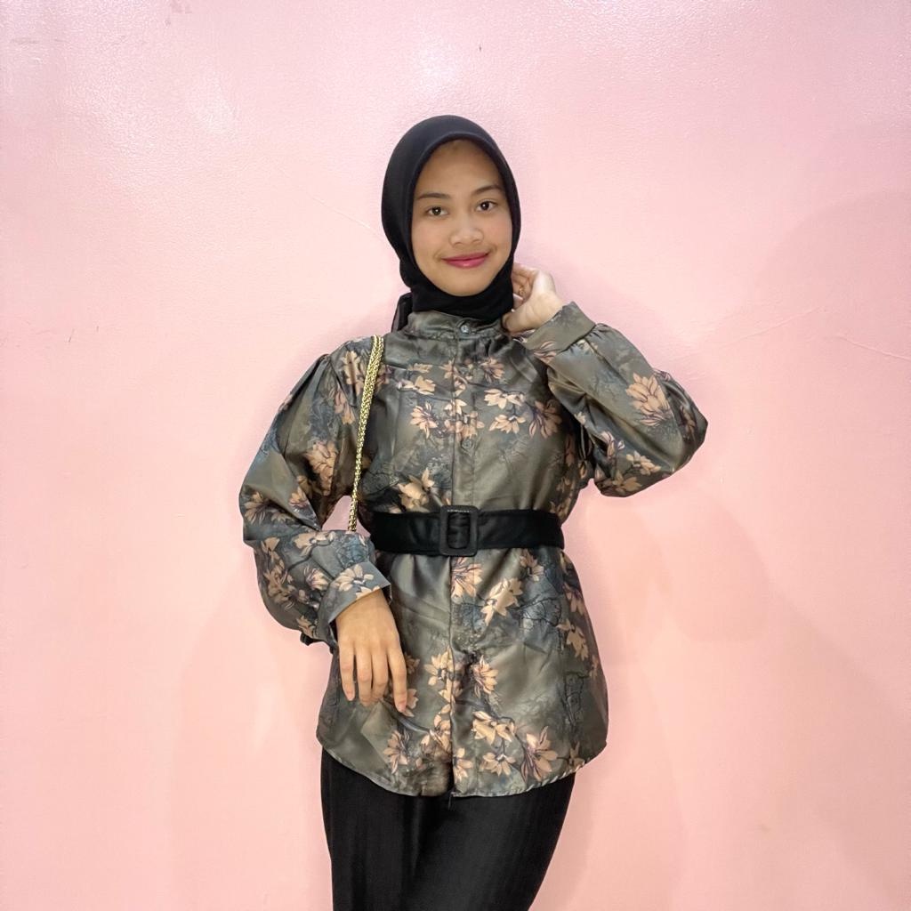 BEFAST - ZRD OOTD WANITA BLOUSE AZURA / ASILA BLOUSE / Fashion Wanita Formal / Blouse Lengan Panjang Terlaris / Outfit Daily Wanita Hijab Style / Blouse Kondangan Wanita Remaja Trendy / Pakaian Wanita Kerja Motif Flower