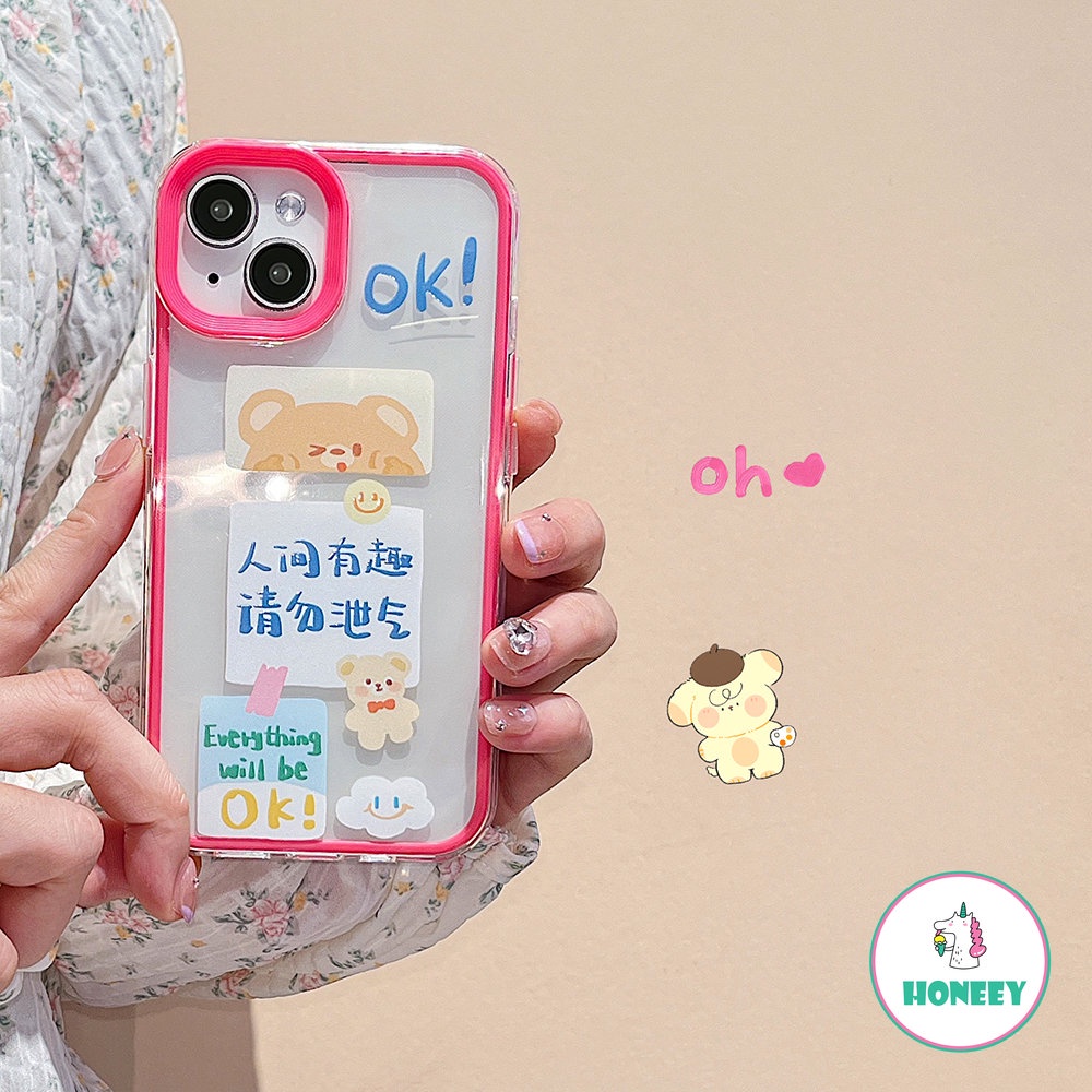 Cute Puppy 3-in-1 Phone Case Kompatibel Untuk iPhone 14 Pro 13 12 Pro Max Casing iPhone 11xr XS 7 8Plus Karakter Cina Lucu Penutup Belakang