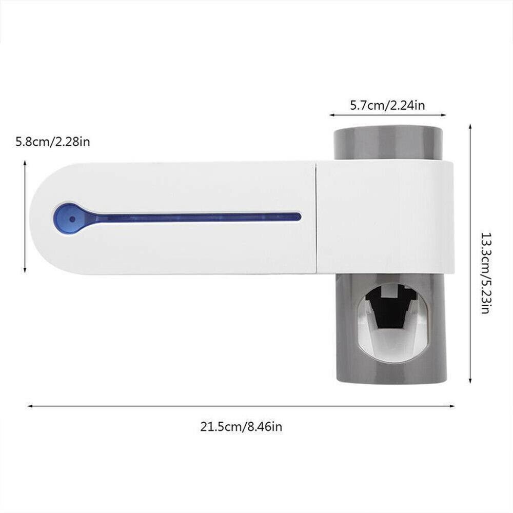 487 Toothbrush Holder UVC Light Sterilizer and Toothpaste Dispenser