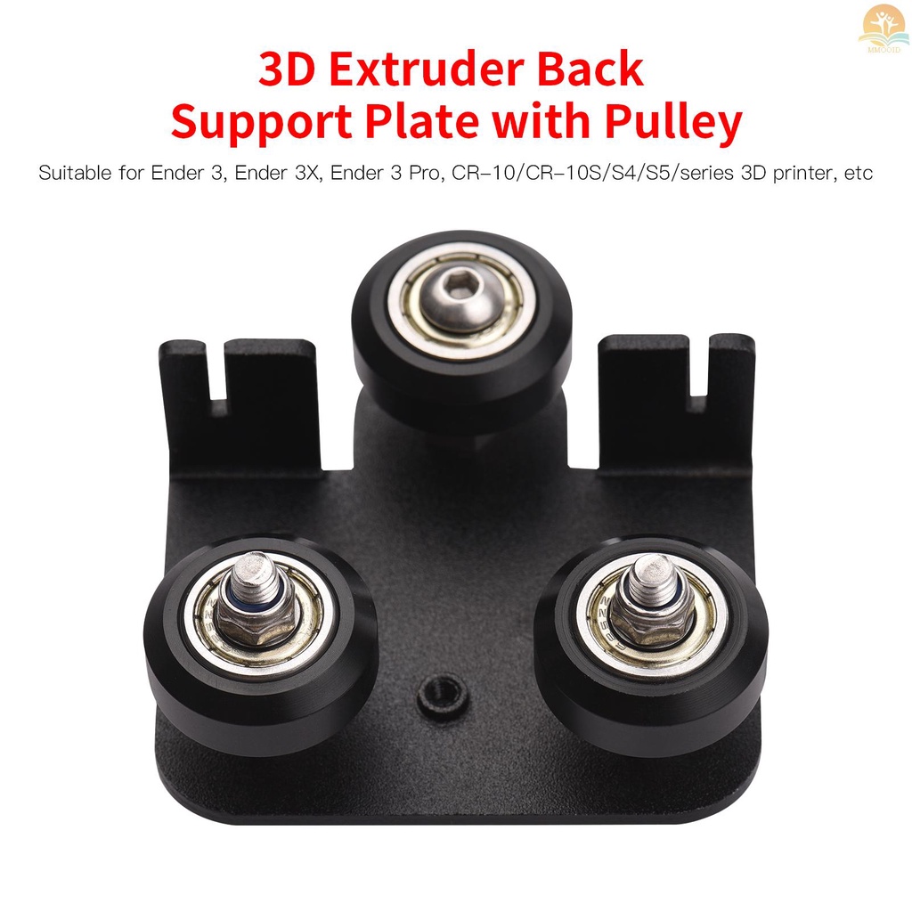 In Stock 3D Extruder Back Support Plate Dengan Pulley 3D Printer Parts Aksesori Extruding Backplate Untuk Ender 3ender 3X Pro CR-10 CR-10S S4 S5 Series 3D Printers 1Pcs