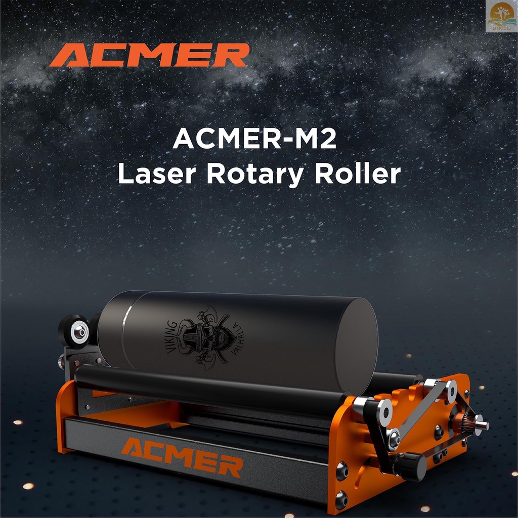 Tersedia ACMER M2 Laser Rotary Roller Laser Engraver Rol Putar Y-Axis360° Rotating for 4-138mm Different Engraving Diameter 4gear Adjustments for Laser Engraving Cylindri