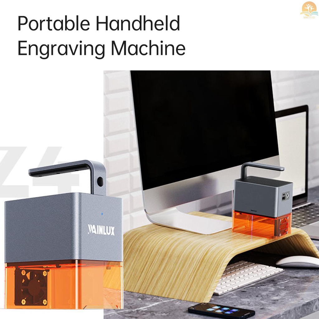 In Stock WAINLUX Z4 Laser Engraver Mini Laser Marker 5W Cahaya Biru Laser Power Support Fungsi BT Sambungan Wirelss APP Comtrol Offline Grafir Dan Ukir Magnetic Eye Protect