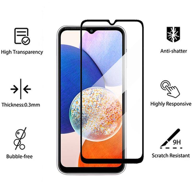 2pcs Film Tempered Hitam Untuk Samsung Galaxy A70 A60 A54 A53 A52 A50 A42 A41 A40 A40s A8s Pelindung Layar Untuk Samsung Galaxy A71 A51 UW A90 A81 A80 A73 A72 A710 A70s S52s A50s