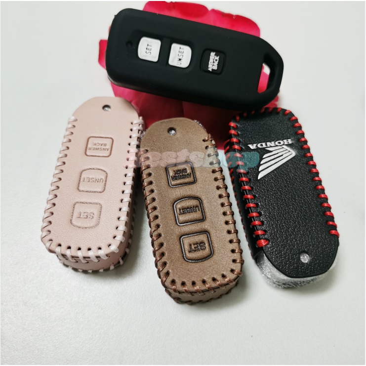 Case Kunci Motor Kulit Smart Car Remote 3tombol Fobs Sarung Pelindung Untuk HONDA VARIO Pcx125 150 153 160 HONDA SCOOPY VARIO 125 Monkey 2019