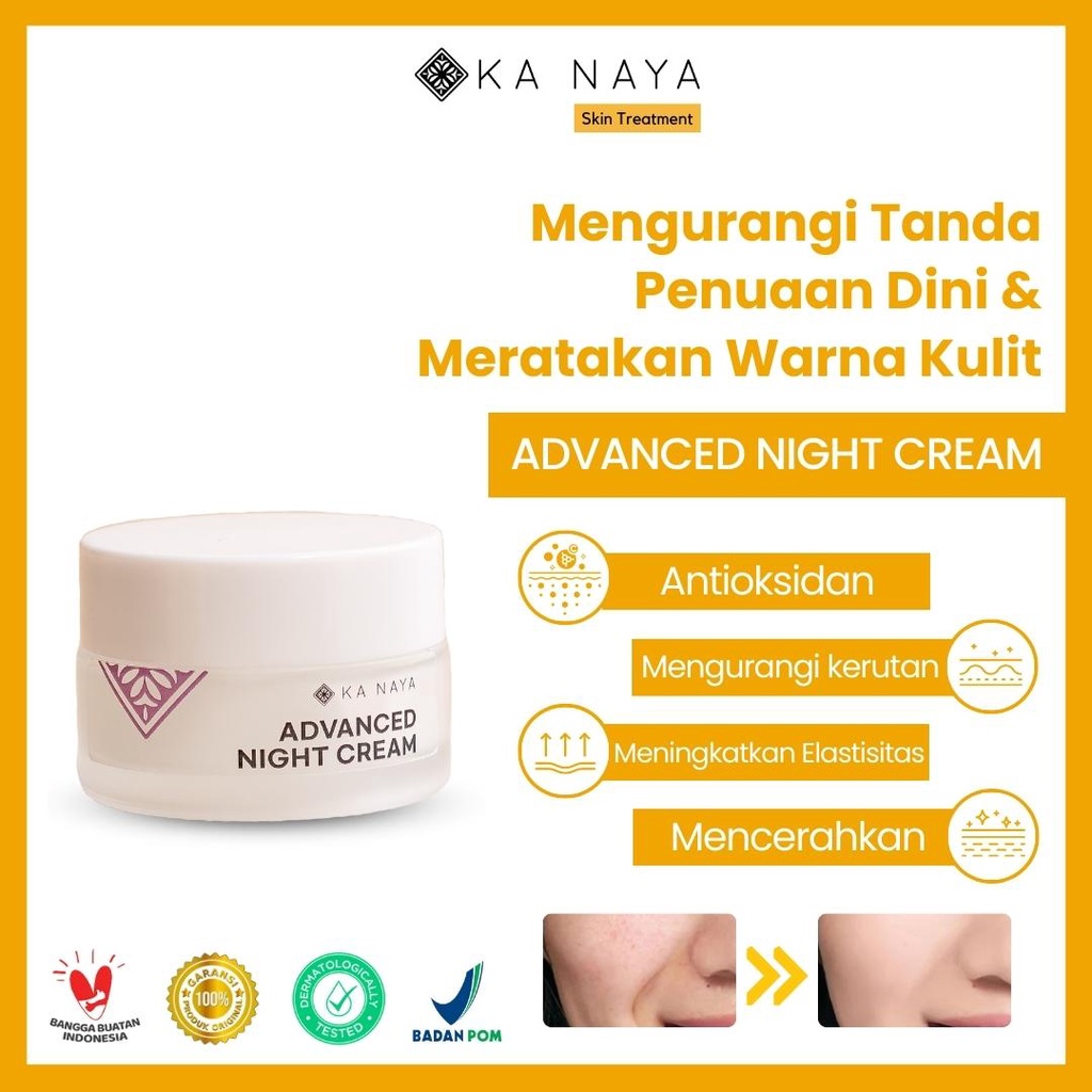 Ka Naya Night Cream Night Cream - Krim Pemutih Wajah - Crem Pemutih Wajah Bpom - Cream Pemutih Wajah