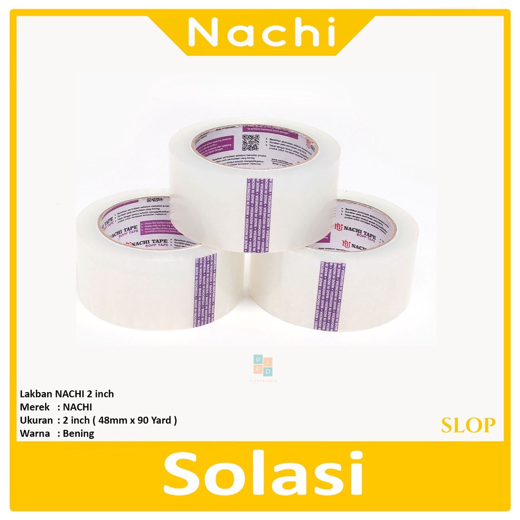 

NACHI - Lakban OPP Bening 2 Inch - 48mm x 90 Yard - Roll