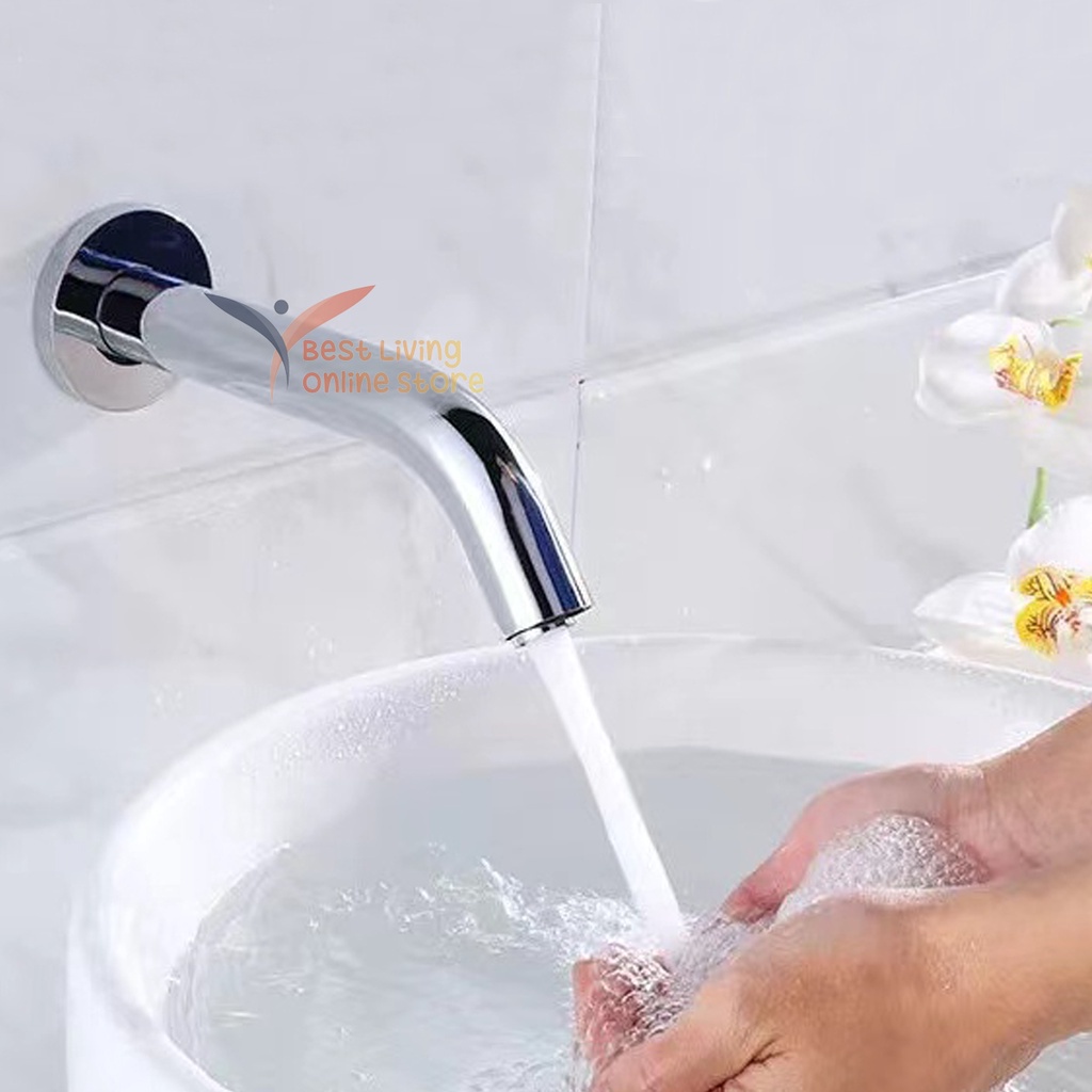 Kran Air Kran Sensor Tembok Kran Wudhu Kran brass Washtafel Otomatis