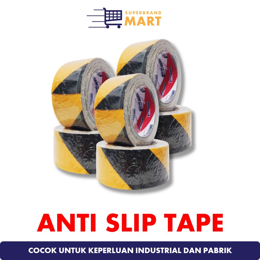 

Lakban Anti Slip Berry Tape Lakban Lantai Anti Licin Hazard Tape Lakban Safety Grip 5cm X 5 Meter