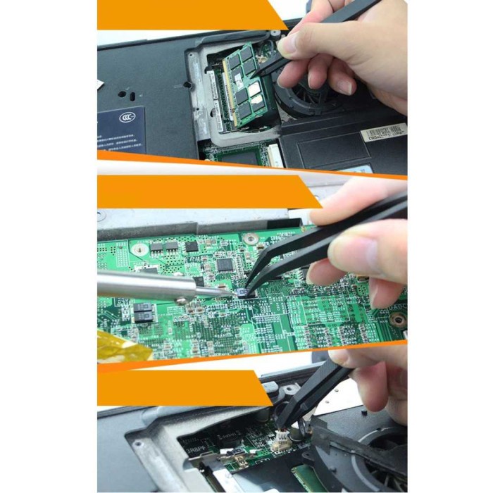 

TRFF Pinset Serbaguna Anti Static Multifunction Electronic Tweezers 3 PCS ERSDFZ