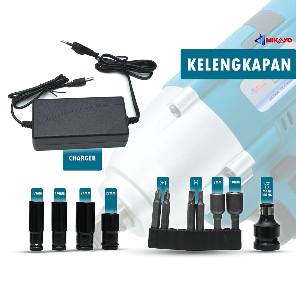 Mesin SUNC 88V 600NM Impact wrench Cordless mesin pembuka baut mobil truk