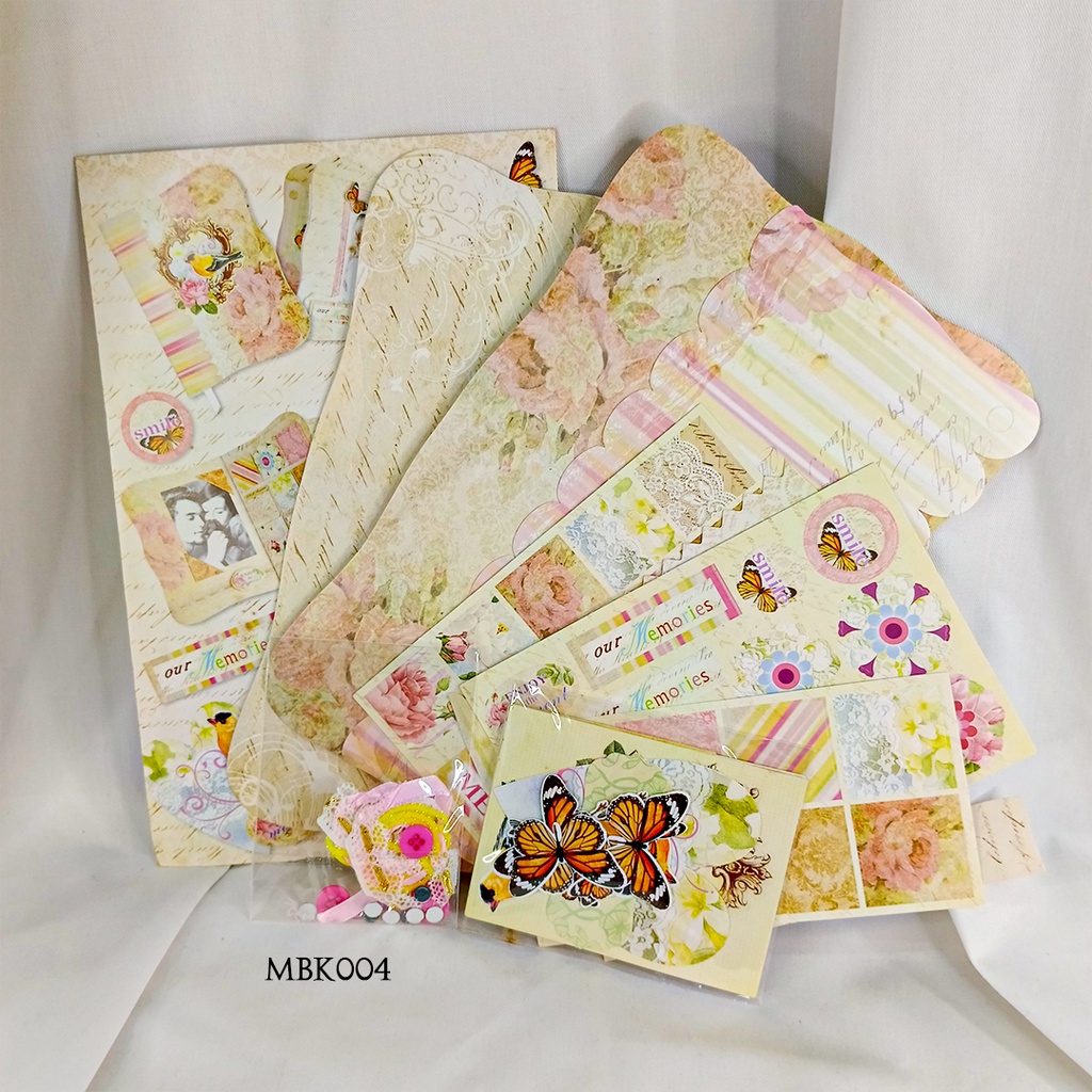 Journaling Paper Scrapbook Kit Kerajinan MBK005