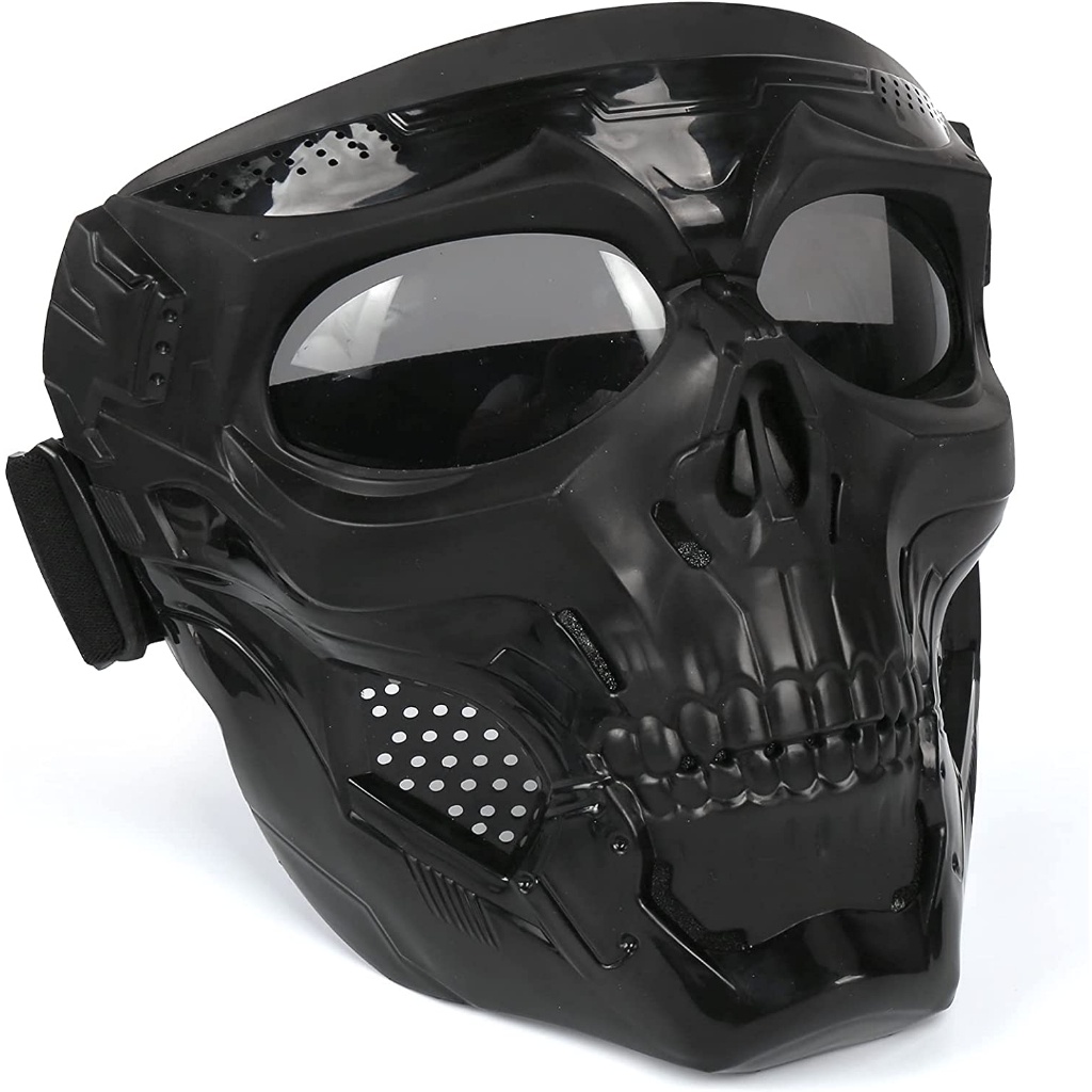 BABYBOZ - WOSPORT Masker Motor Topeng Airsoft Gun Full Face Skull MASK TENGKORAK PAINTBALL AIRSOFTGUN