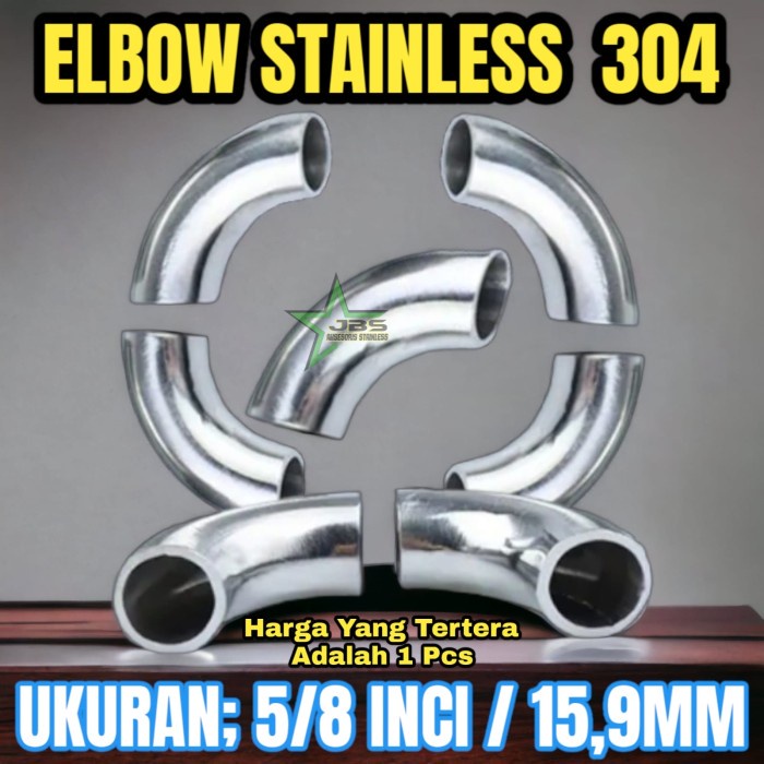 ELBOW 5/8" INCH STAINLESS SUS 304