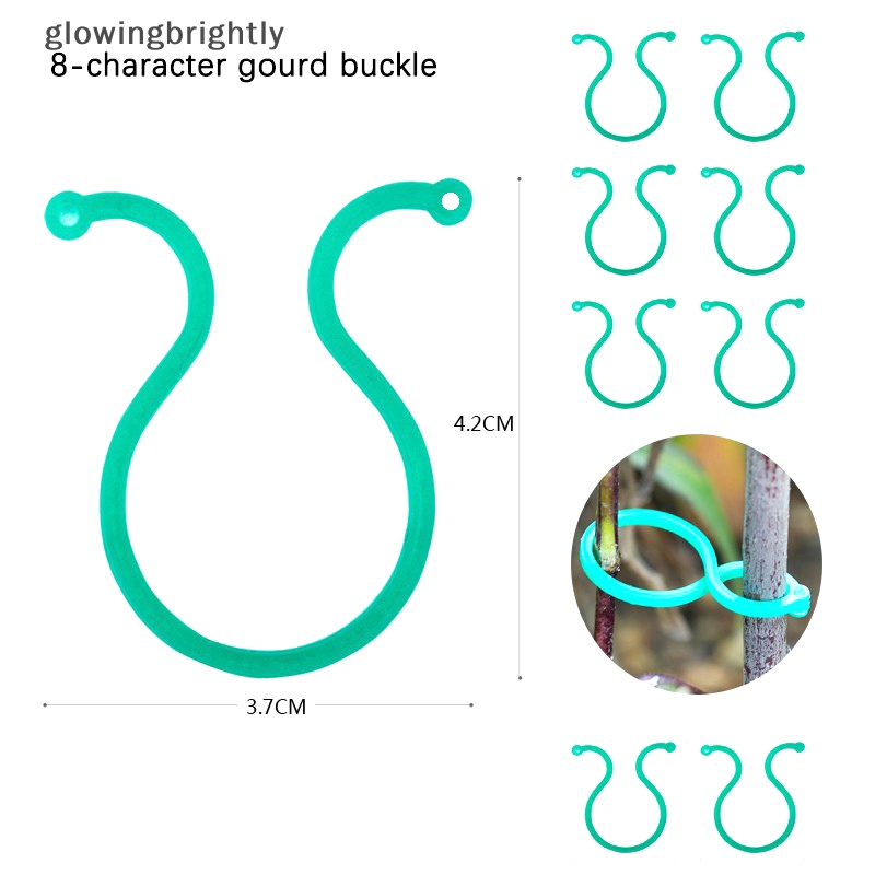 [glowingbrightly] 20pcs Hijau Tanaman Taman Klip Kupu-Kupu Gesper Plang Dukungan Gripper Untuk Bunga Sayuran Tuas Loop Clamp Memegang Batang TFX