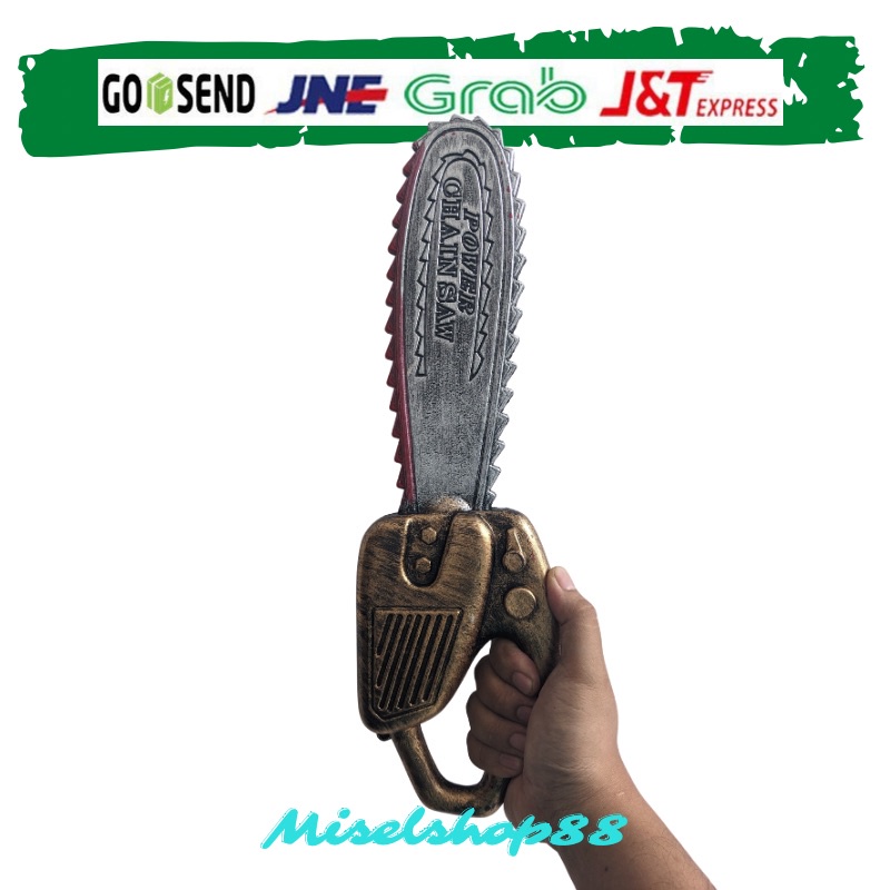 Mainan gergaji mesin chainsaw halloween