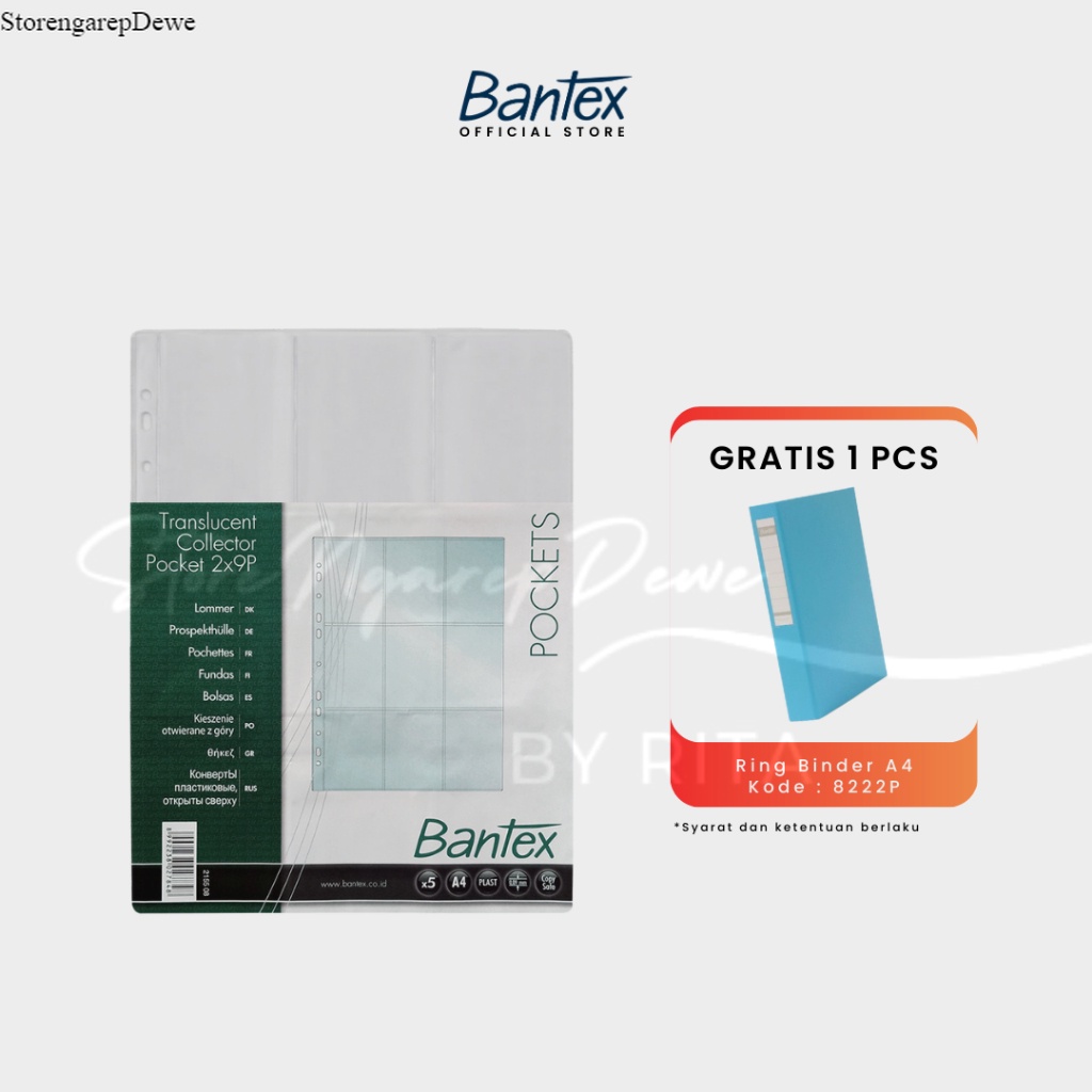 

Bantex Collector Sleeve A4 Photocard 2x9P Clear 2156 08 Barang kondisi baru real Bantex original