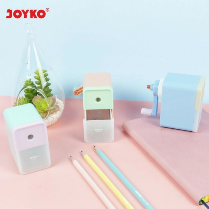 

Serutan / Sharpener / Rautan Pensil Putar Joyko A-160 Warna Pastel